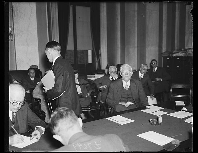 1920s Boardroom Meeting Men in Suits Conference Table Conference Room