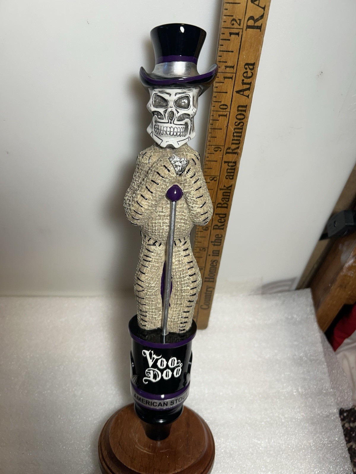LEFT COAST SKELETON VOODOO DOLL AMERICAN STOUT Draft beer tap handle. CALIFORNIA LEFT COAST SKELETON VOODOO DOLL AMERICAN STOUT Draft beer tap handle. CALIFORNIA