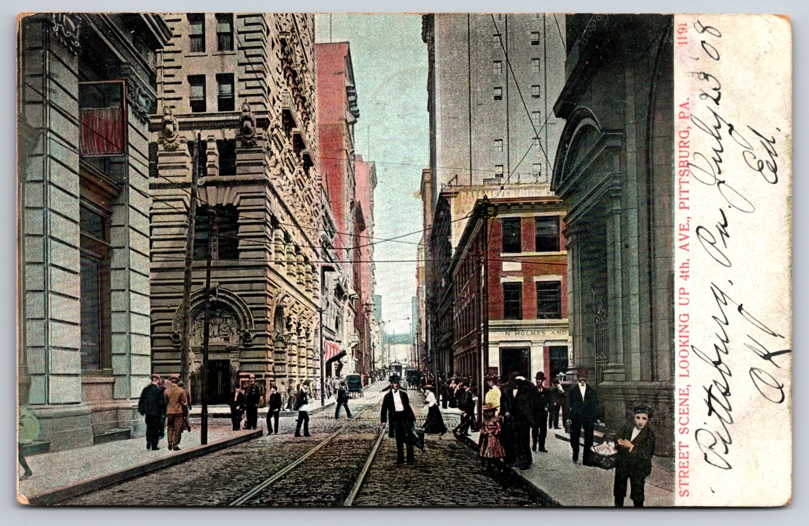 Pittsburg Pennsylvania 4th Avenue Street Scene Postcard Pittsburg Pennsylvania 4th Avenue Street Scene Postcard