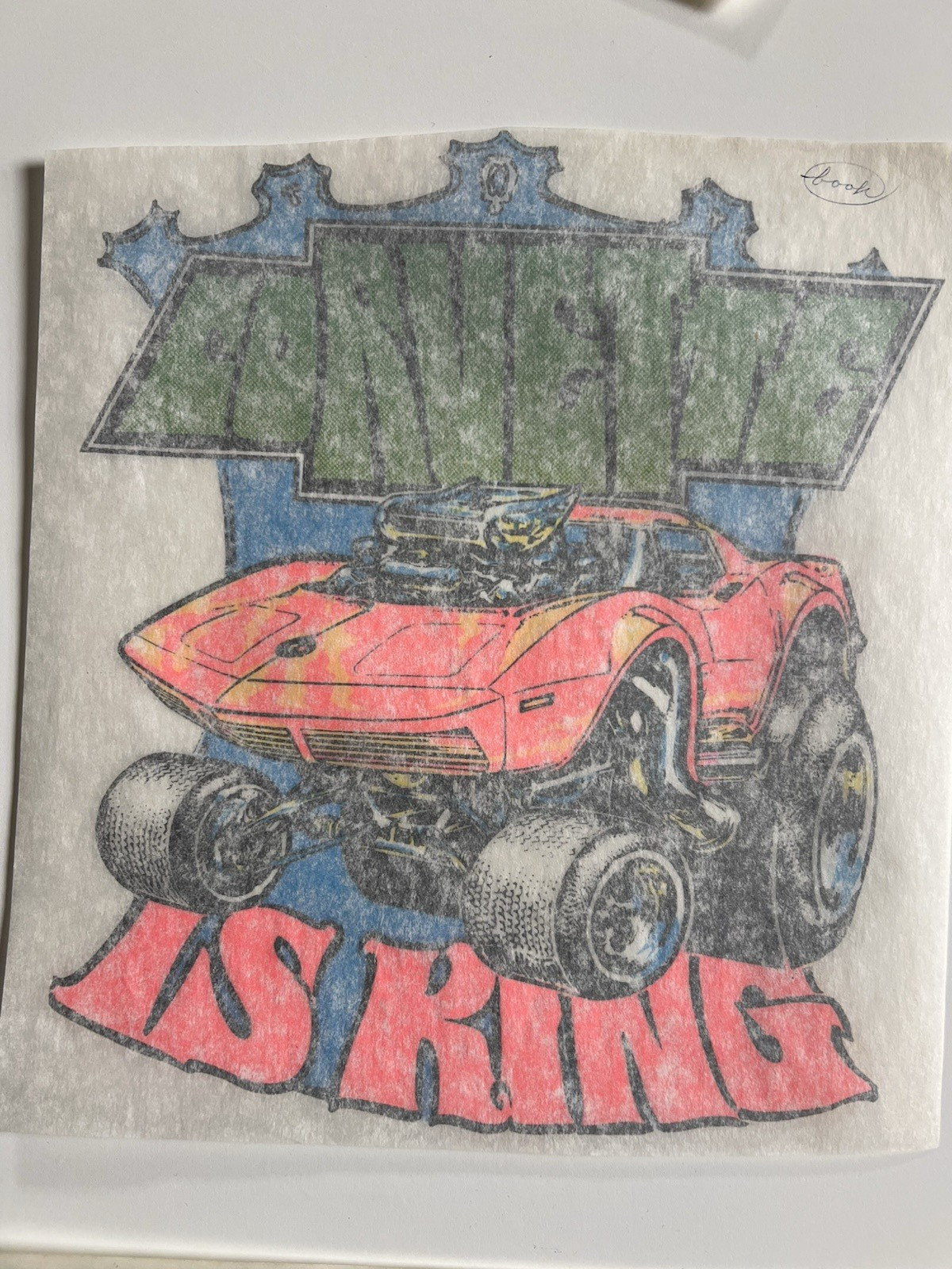 1967 CHEVROLET CORVETTE VINTAGE BIG DADDY RAT FINK IRON ON TRANSFER T SHIRT