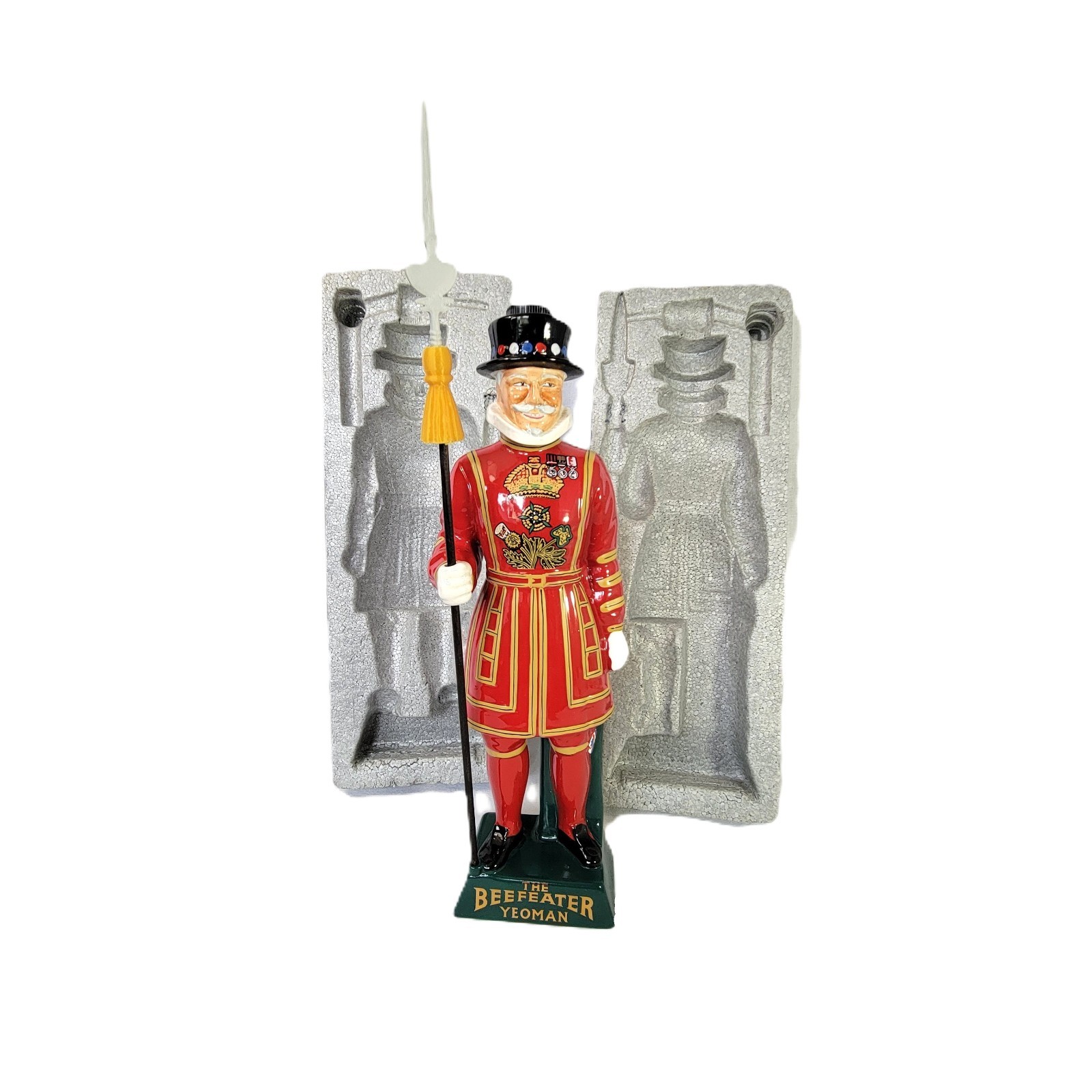 Vintage 1960s The Beefeater Yeoman Gin Ceramic Decanter Bottle Empty Handpainted Vintage 1960s The Beefeater Yeoman Gin Ceramic Decanter Bottle Empty Handpainted