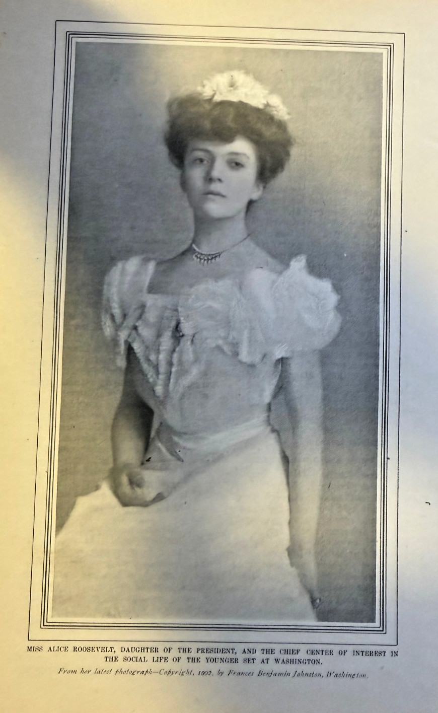1902 Vintage Illustration Alice Roosevelt Daughter of Theodore Roosevelt 1902 Vintage Illustration Alice Roosevelt Daughter of Theodore Roosevelt