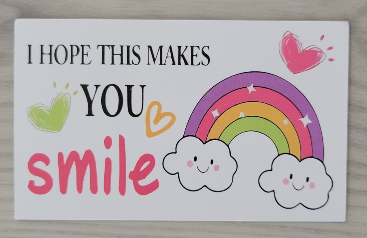 Pocket Hug Card ~ Smile ~ Anxiety & Emotional Support ~ Combine with a charm