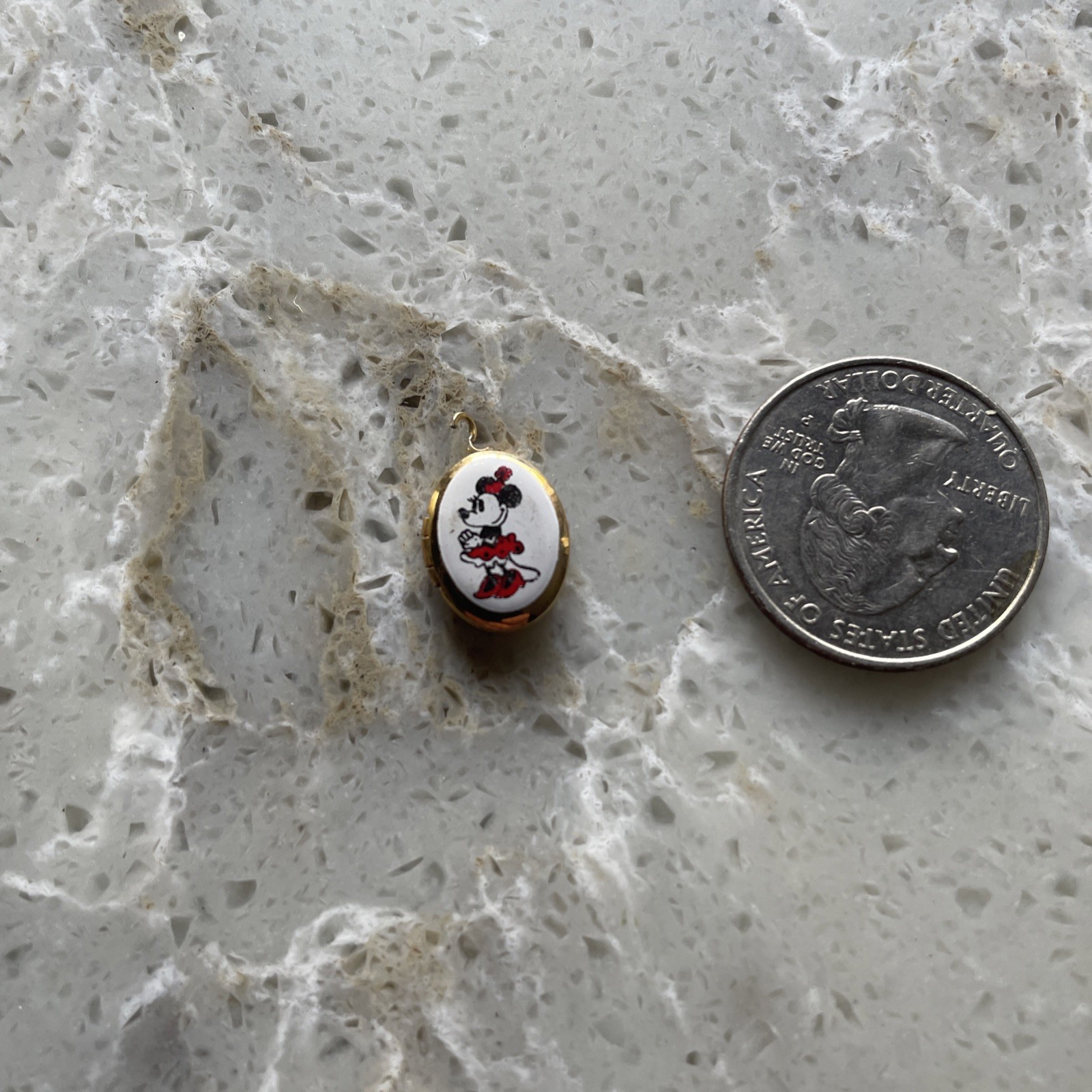VTG Enamel Minnie Mouse Locket 