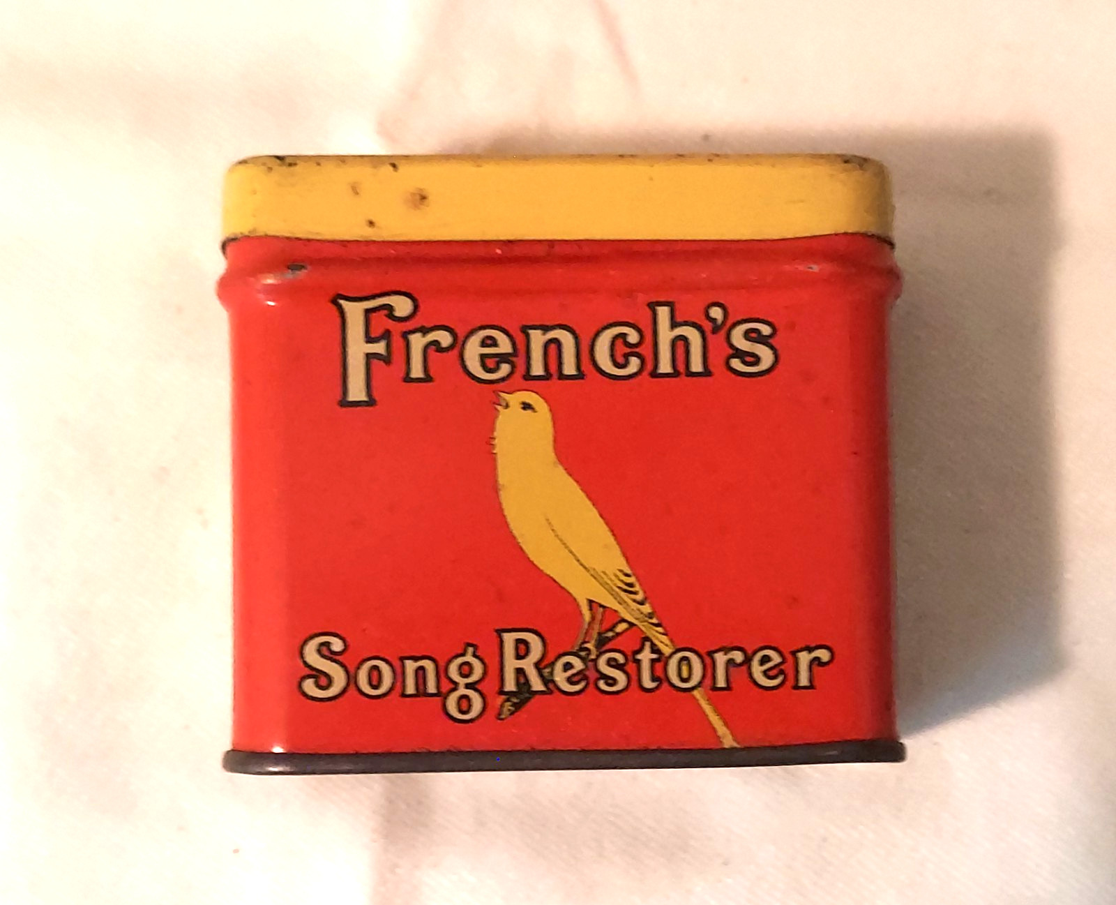 Vintage French's Song Restorer Advertising Container Empty.