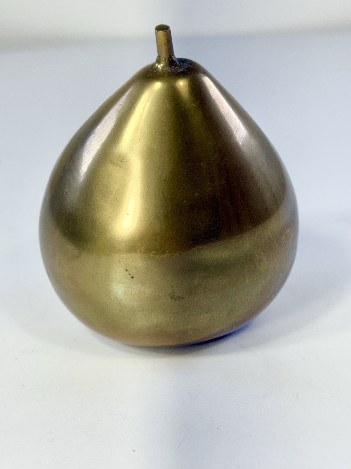 Vintage Brass Pear Made in Hong Kong Vintage Brass Pear Made in Hong Kong