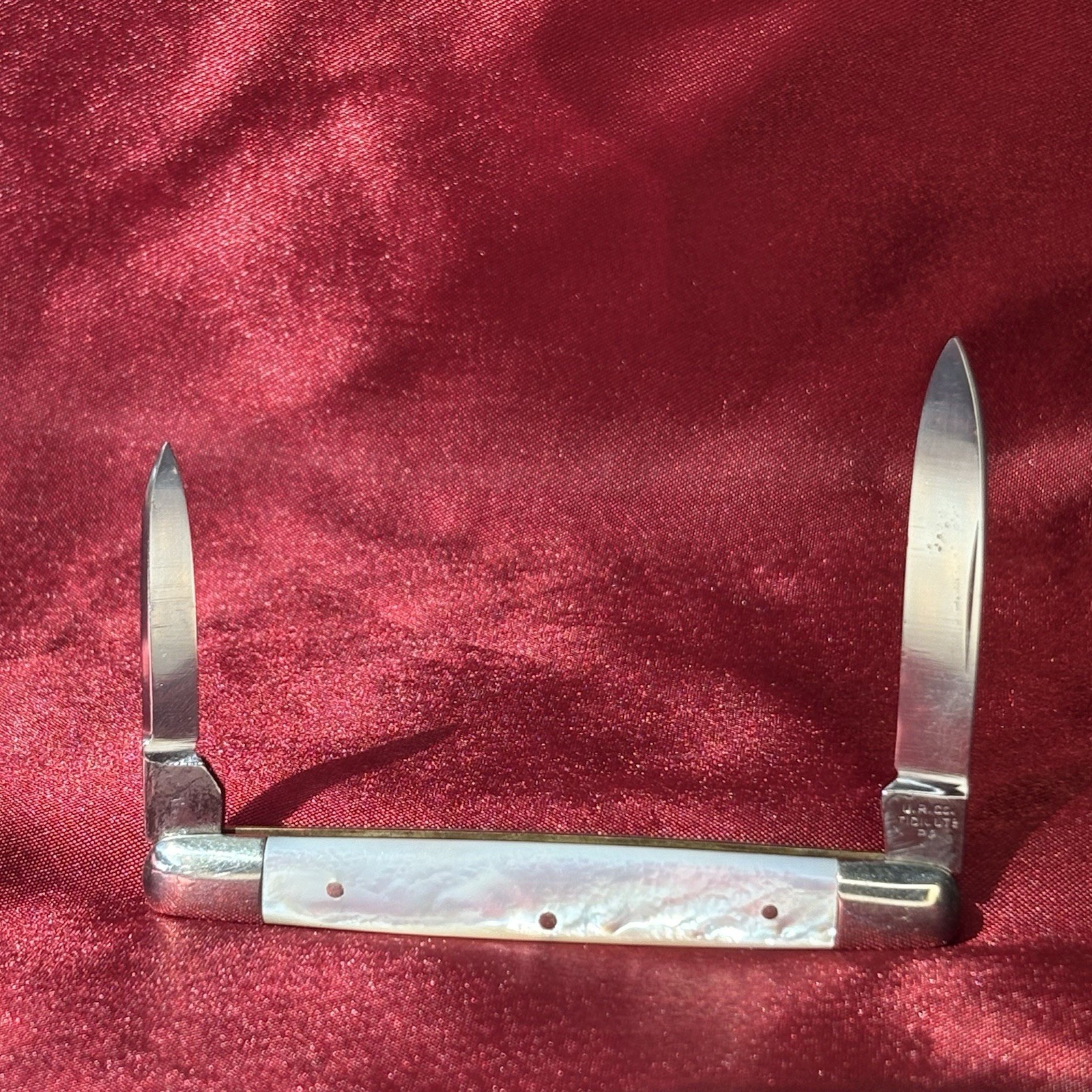 Antique Unior Razor Pocket Knife Mother Of Pearl Pen Tidioute PA 1902-1909 Antique Unior Razor Pocket Knife Mother Of Pearl Pen Tidioute PA 1902-1909