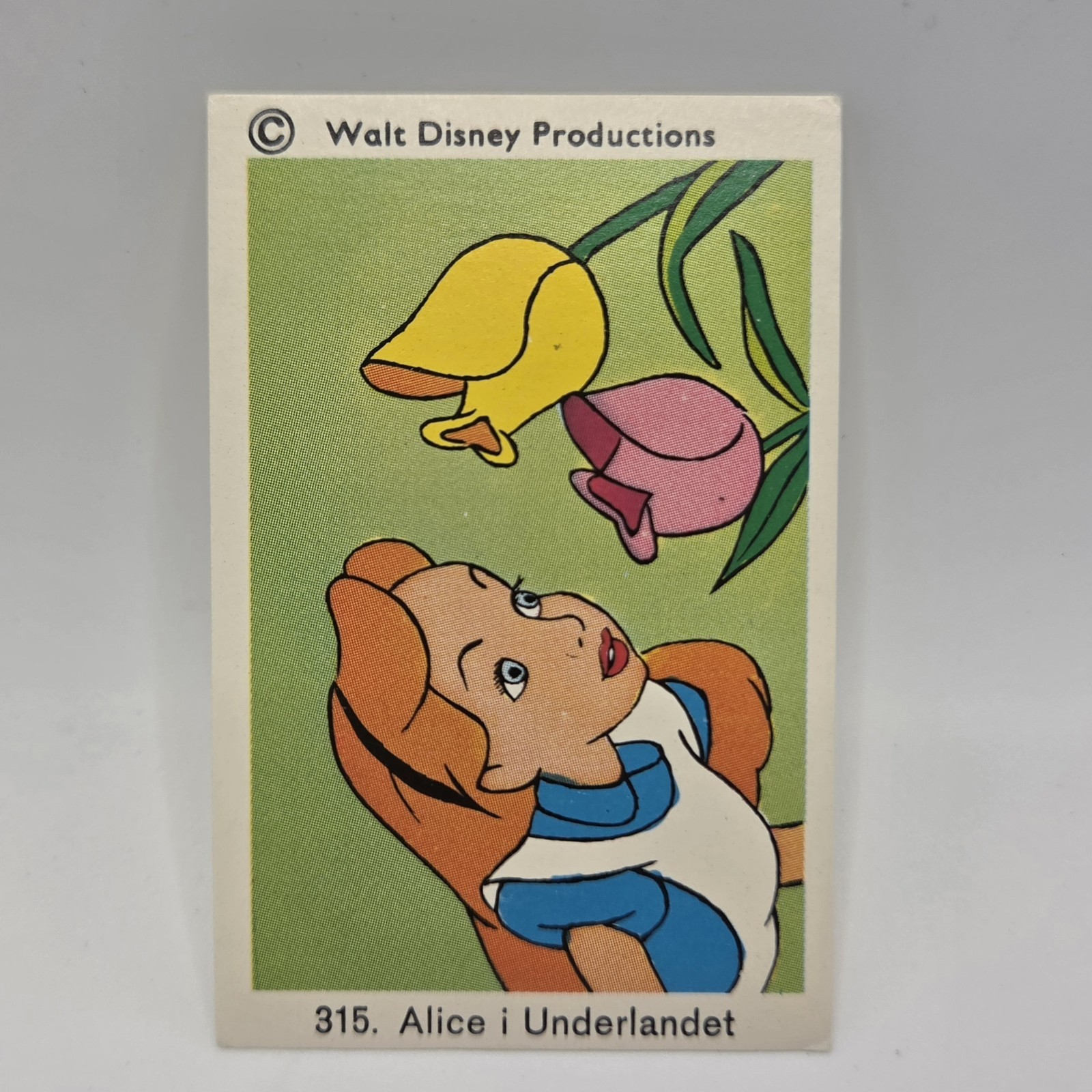 Vintage 1970s Alice In Wonderland Swedish Gum Card Disney Vintage 1970s Alice In Wonderland Swedish Gum Card Disney