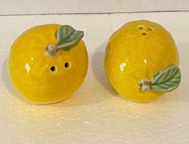 Creative Co-Op Lemon Salt & Pepper Shaker Set