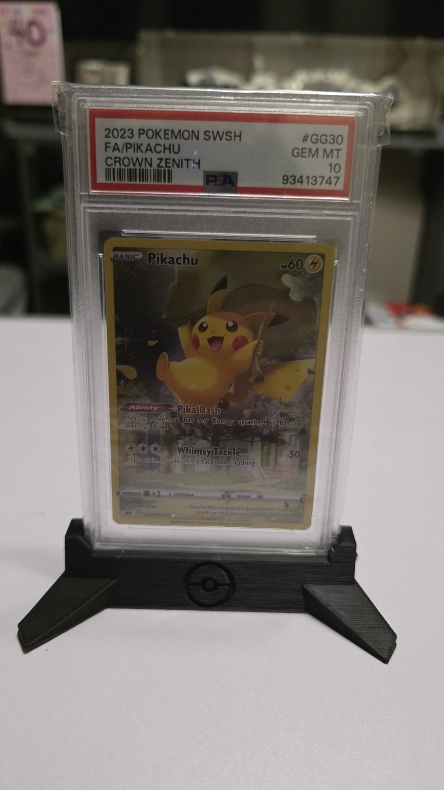 PSA 10 Pikachu GG30/GG70 Crown Zenith Galarian Gallery Pokémon TCG GEM MINT