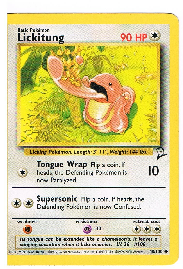 Pokemon Lickitung 90HP - 48/130 English 