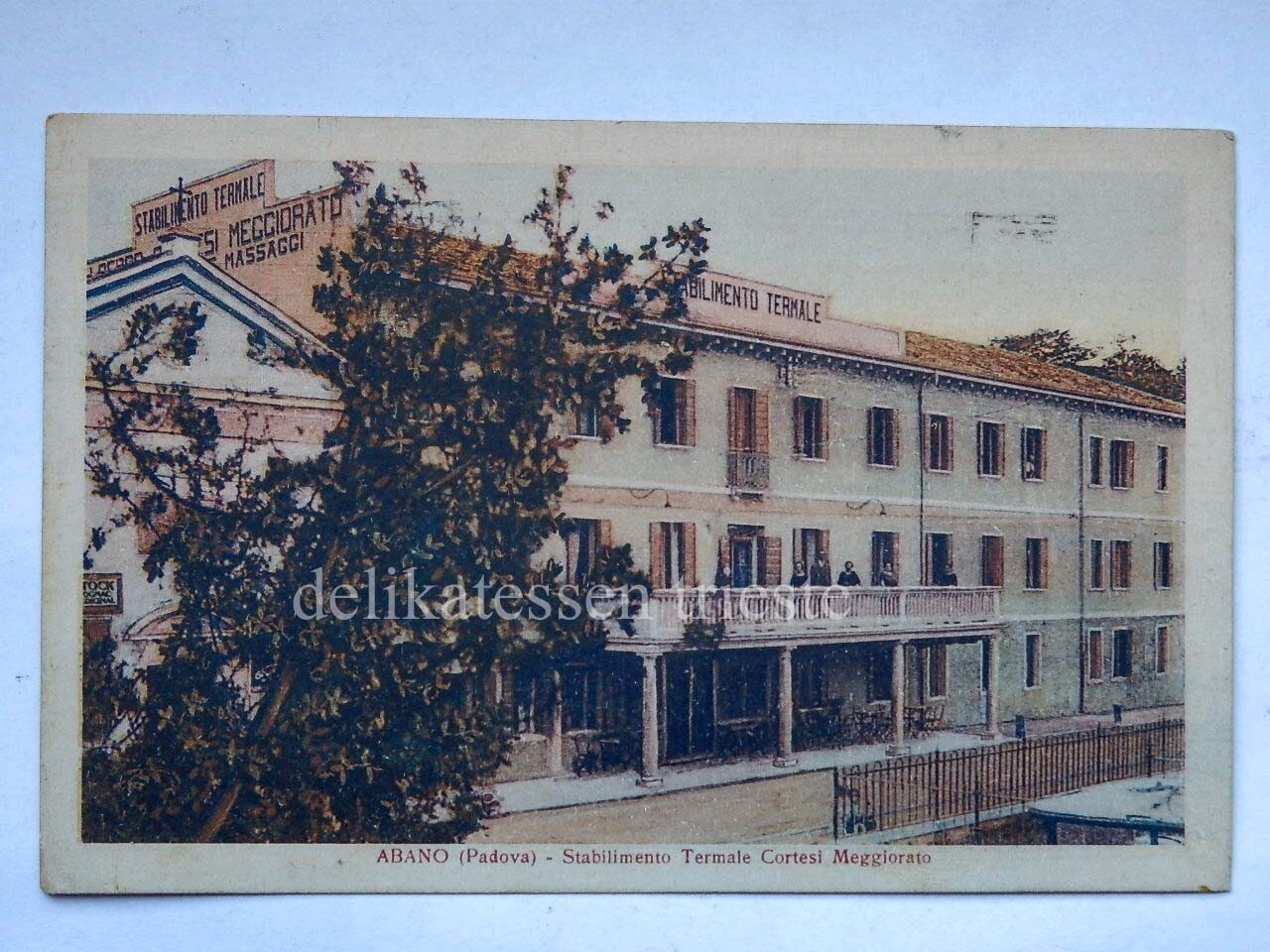 ABANO Cortesi Maggiorato Spa Padua old postcard