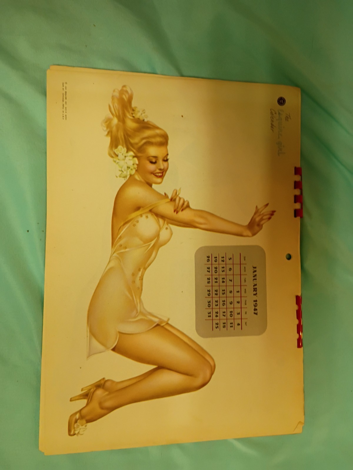 1947 Esquire Girl Calendar Alberto Vargas Pin-Up Complete 12 Month Vintage 1947 Esquire Girl Calendar Alberto Vargas Pin-Up Complete 12 Month Vintage