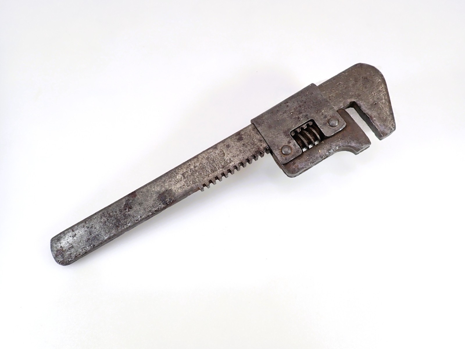Vintage WIZARD No. 9 Adjustable Monkey Wrench Worcester Mass USA Antique Vintage WIZARD No. 9 Adjustable Monkey Wrench Worcester Mass USA Antique