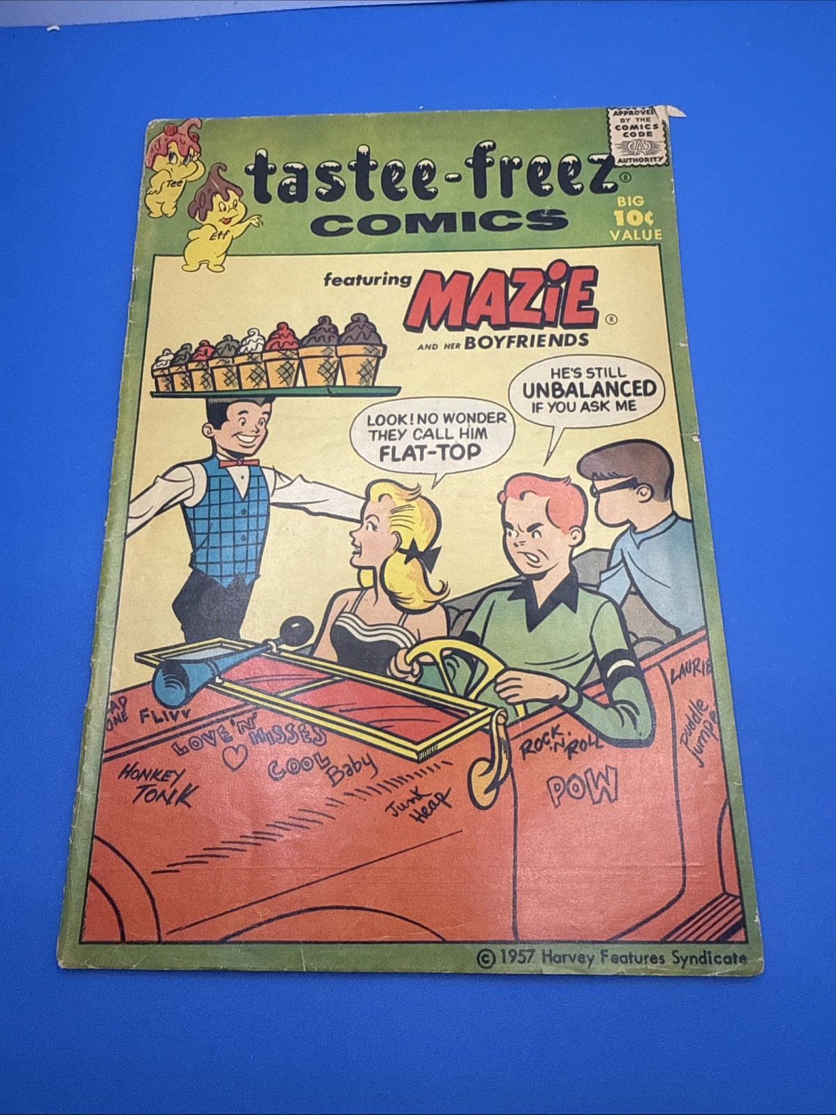 Vintage Rare 1957 Harvey Tastee Freez Comics #5 Featuring Mazie And Boyfriends Vintage Rare 1957 Harvey Tastee Freez Comics #5 Featuring Mazie And Boyfriends