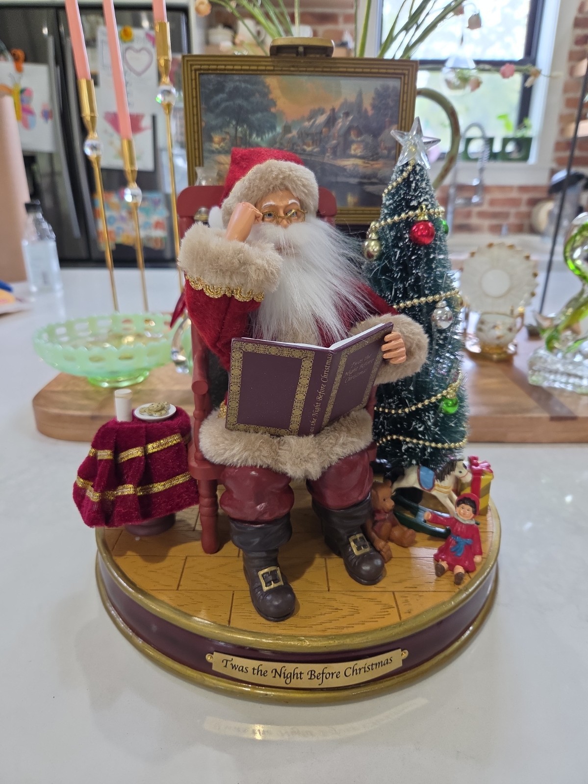 Vintage Bradford Exchange Twas The Night Before Christmas Story Telling Santa Vintage Bradford Exchange Twas The Night Before Christmas Story Telling Santa