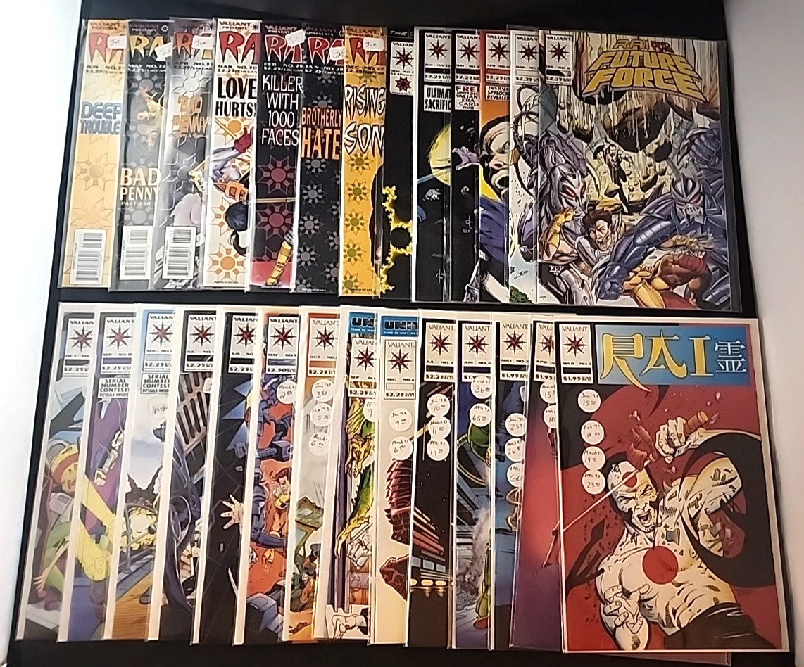 RAI Valiant Comics Lot of 27 Different Issues: 1-14, 18-22, 26-33 From 1992 🔥🔥 RAI Valiant Comics Lot of 27 Different Issues: 1-14, 18-22, 26-33 From 1992 🔥🔥