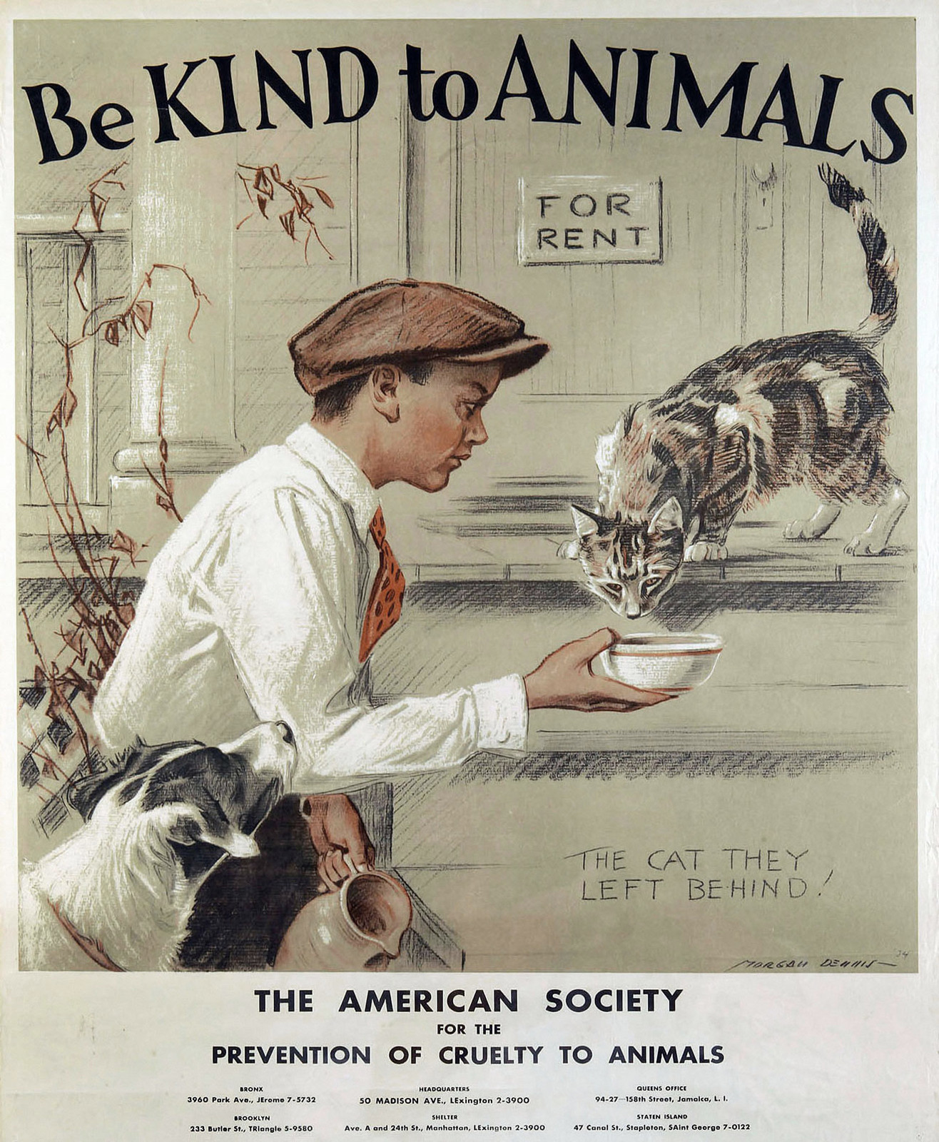 11x14 Be Kind To Animals Vintage Poster Print Humane Office Cruelty Prevention 11x14 Be Kind To Animals Vintage Poster Print Humane Office Cruelty Prevention