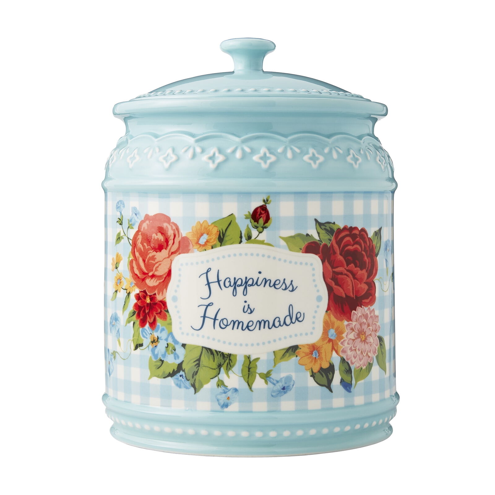 Happiness Is Homemade Stoneware Cookie Jar Kitchen Storage & Organization 