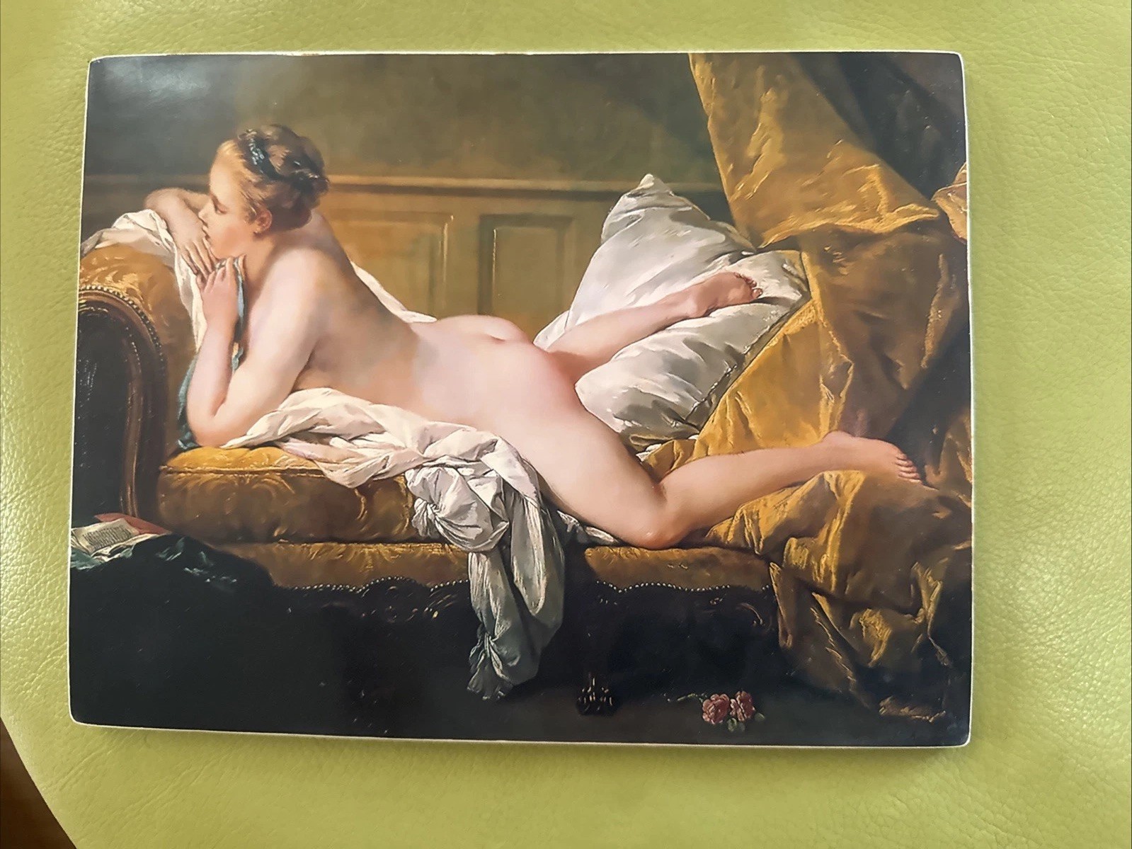 kpm porcelain plaque  “The Blonde Odalisque” Reproduction By Meyer Bach