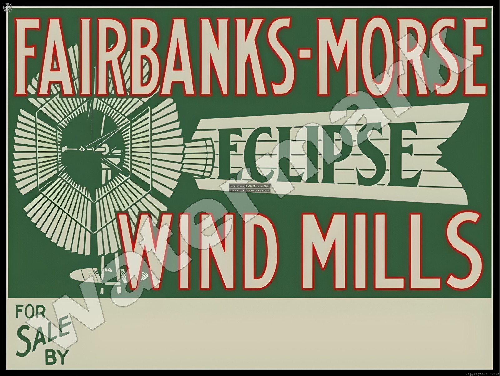 Fairbanks - Morse Eclipse Wind Mills Sign 9\
