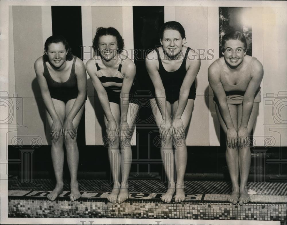 1934 Media Photo Carnegie Swim club J Gorman, A Gorman, L Clark, L Kight 1934 Media Photo Carnegie Swim club J Gorman, A Gorman, L Clark, L Kight
