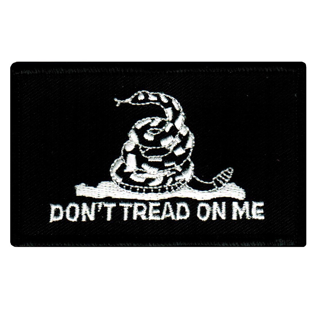 DON'T TREAD ON ME GADSDEN FLAG MORALE PATCH AMERICAN BLACK embroidered iron-on DON'T TREAD ON ME GADSDEN FLAG MORALE PATCH AMERICAN BLACK embroidered iron-on