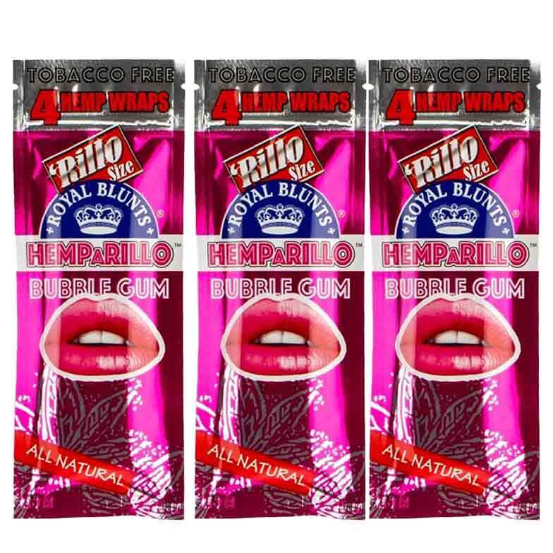 Hemparillo Rillo Size Organic Rolling Papers BUBBLEGUM (3 Pouches, 12 Total) Hemparillo Rillo Size Organic Rolling Papers BUBBLEGUM (3 Pouches, 12 Total)