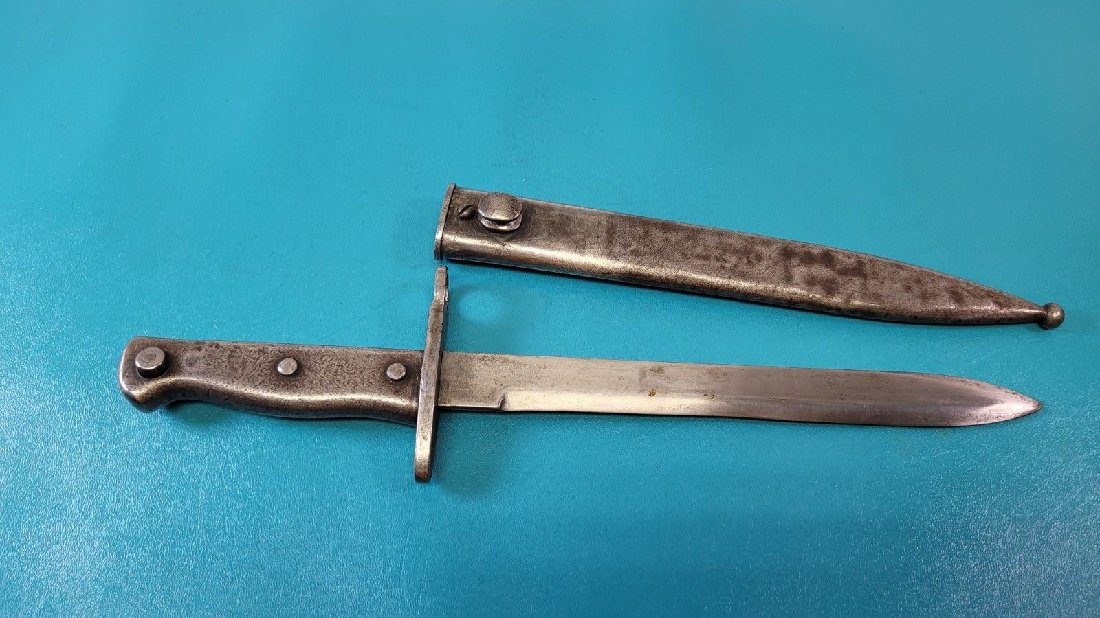 WWI German Bavarian Turkish Circa 1917 Ersatz Bayonet Knife + Scabbard TR1874 WWI German Bavarian Turkish Circa 1917 Ersatz Bayonet Knife + Scabbard TR1874
