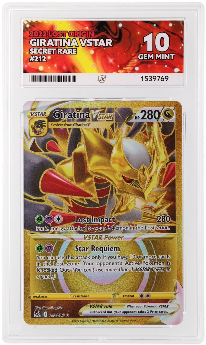 ACE 10 Giratina Vstar 212/196 Lost Origin Gem Mint Pokemon ACE 10 Giratina Vstar 212/196 Lost Origin Gem Mint Pokemon
