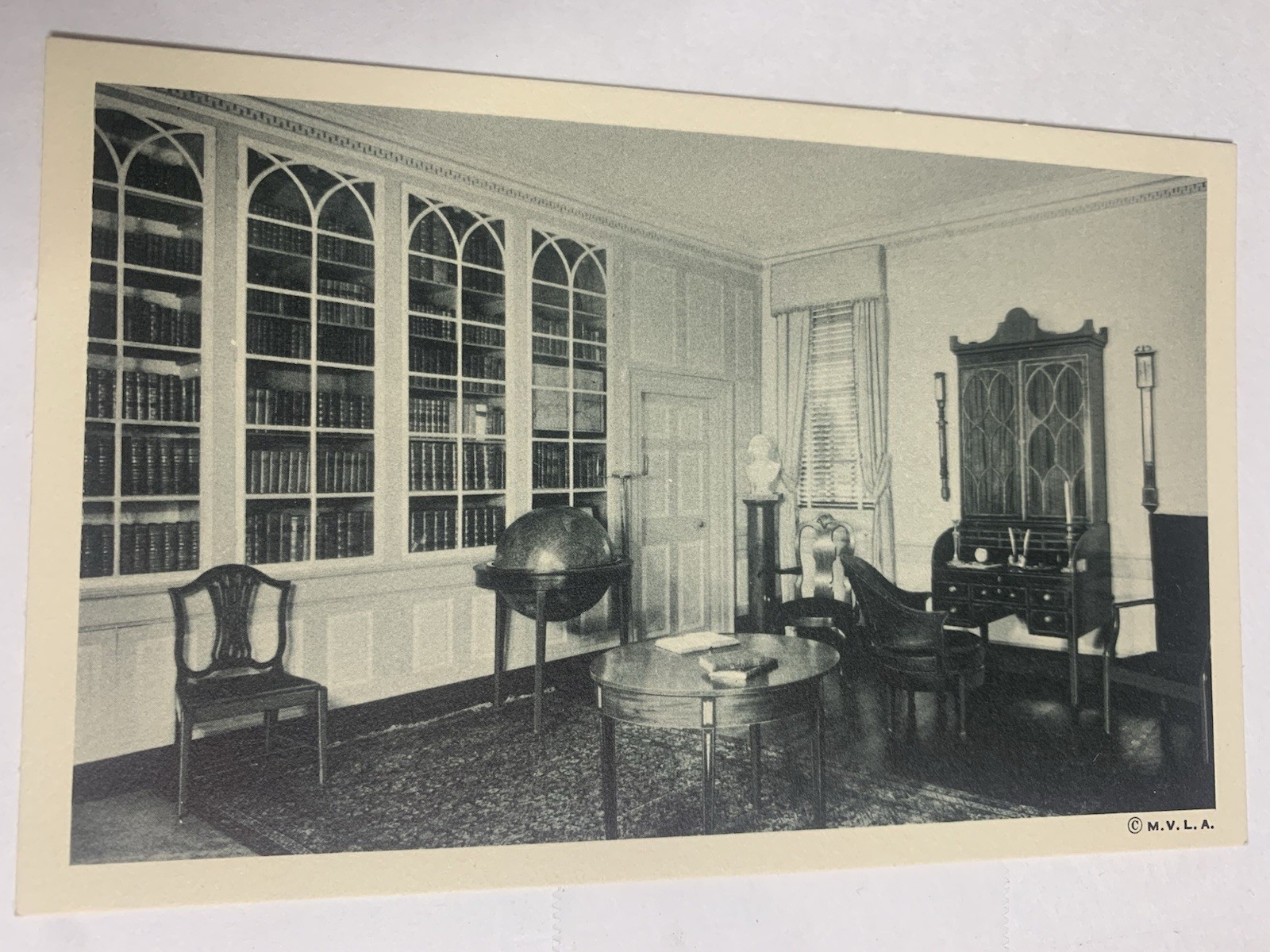 4 Vtg postcards lot Mount Vernon mansion interiors unposted decor