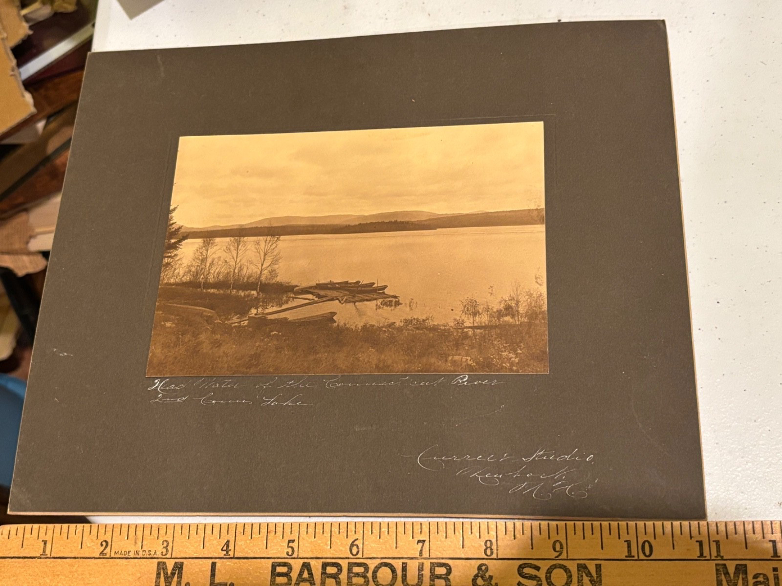 c.1910 2nd Connecticut Lake Pittsburg NH photographs 11” Currier studio