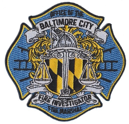 Baltimore City Fire Investigator Fire Marshal NEW Patch . Baltimore City Fire Investigator Fire Marshal NEW Patch .
