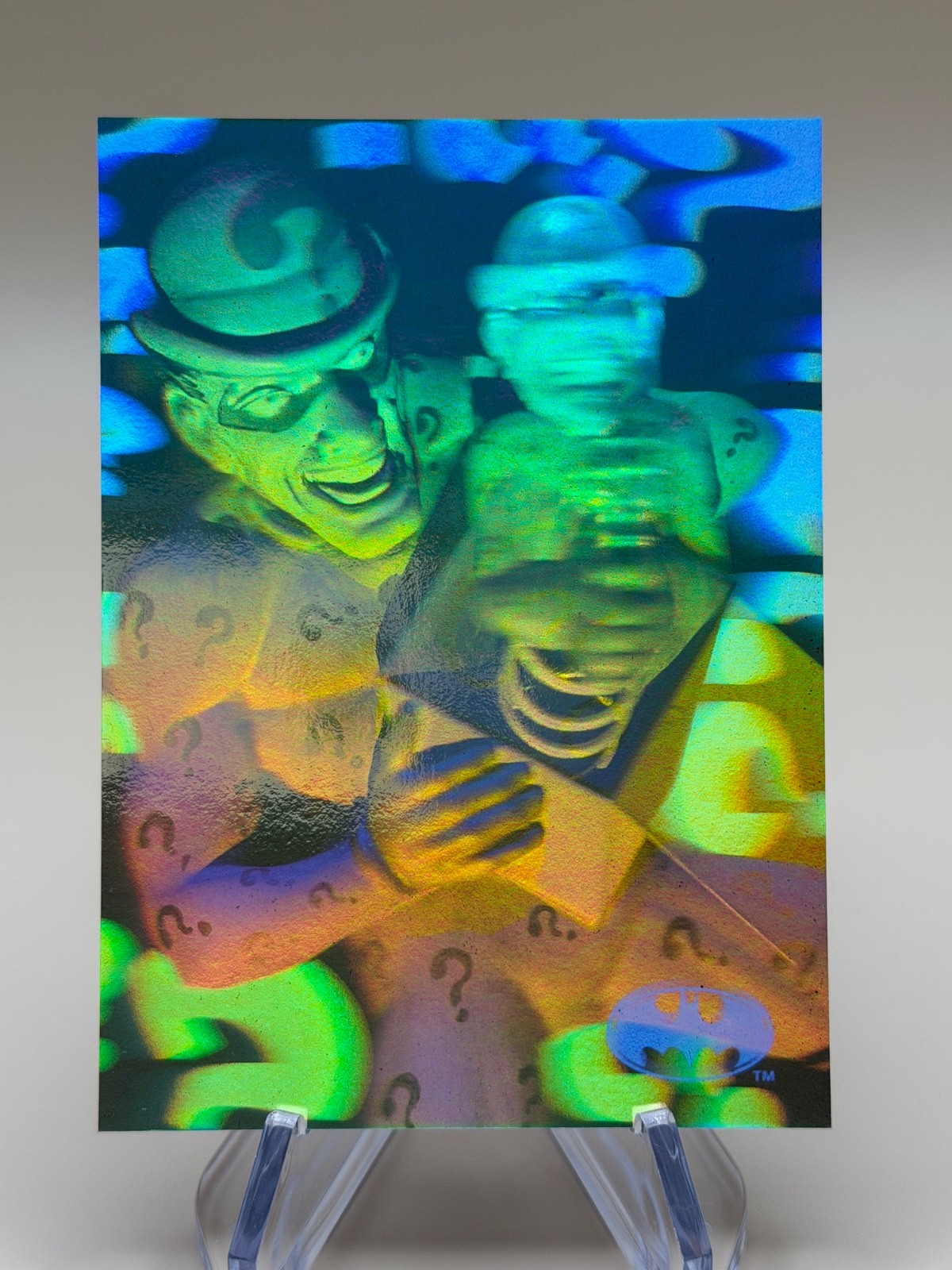 THE RIDDLER 1996 Skybox Batman HOLO Series Insert #H2 Hologram THE RIDDLER 1996 Skybox Batman HOLO Series Insert #H2 Hologram