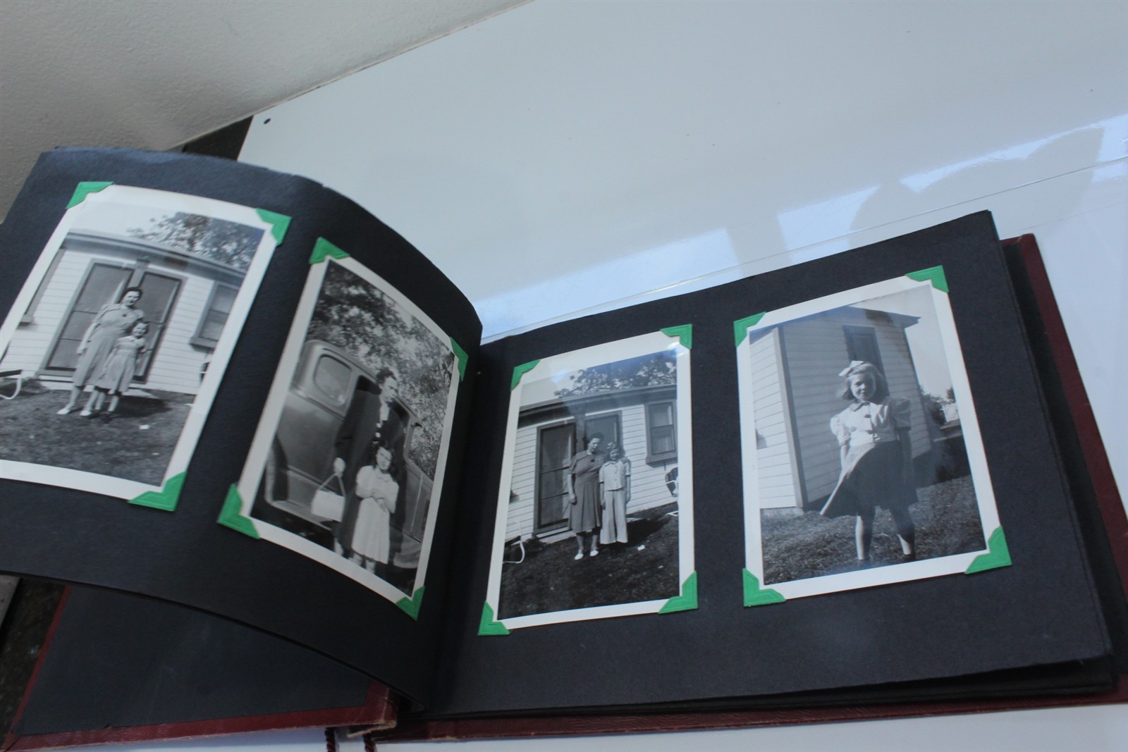 Vintage Photographs Scrapbook Includes Many Black & White Photo Snapshots Red Vintage Photographs Scrapbook Includes Many Black & White Photo Snapshots Red