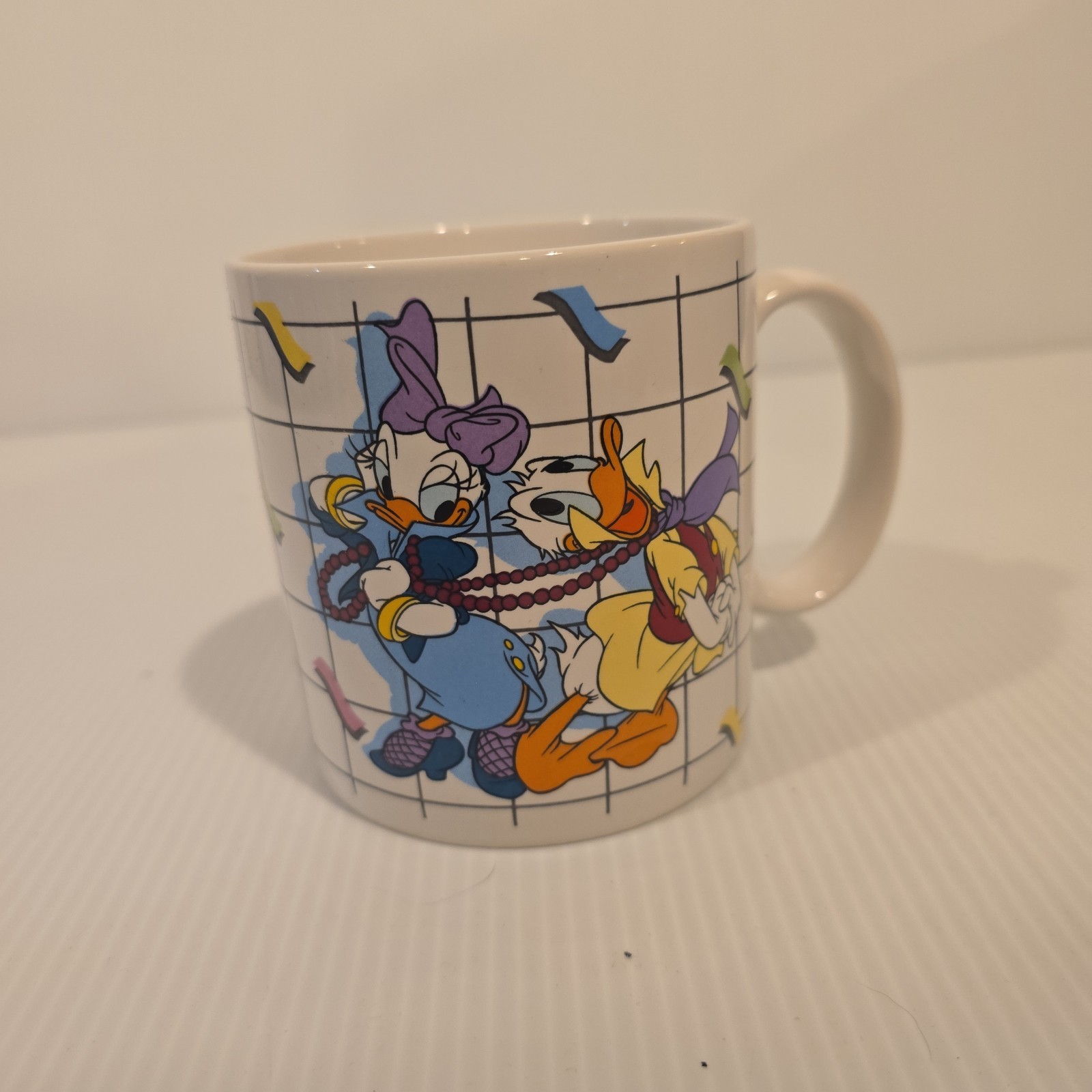 Vintage 80s 1987 Donald Daisy Duck Applause Walt Disney Ceramic Coffee Mug 1980s Vintage 80s 1987 Donald Daisy Duck Applause Walt Disney Ceramic Coffee Mug 1980s