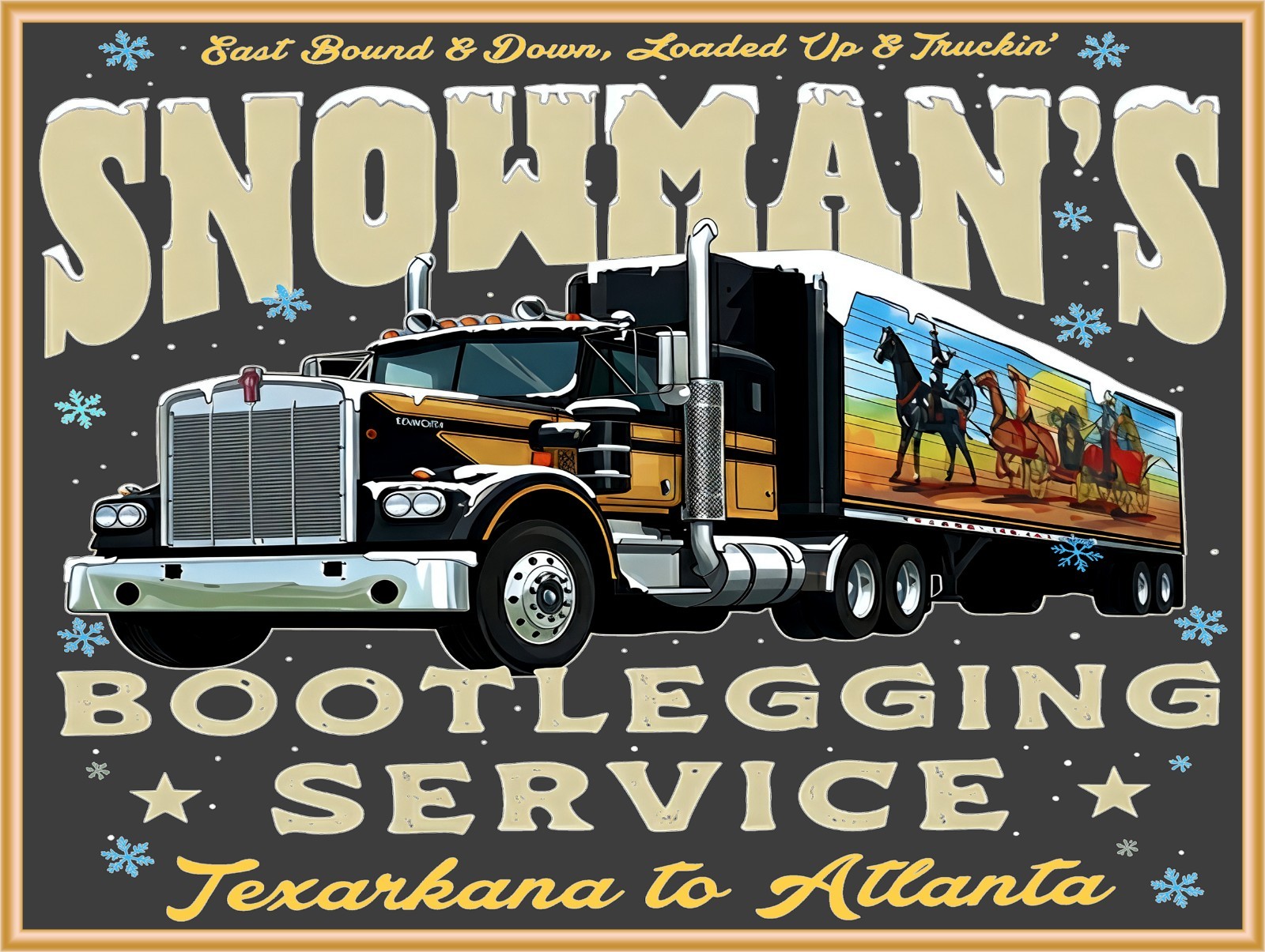 Snowman's Bootlegging Service Metal Sign Snowman's Bootlegging Service Metal Sign