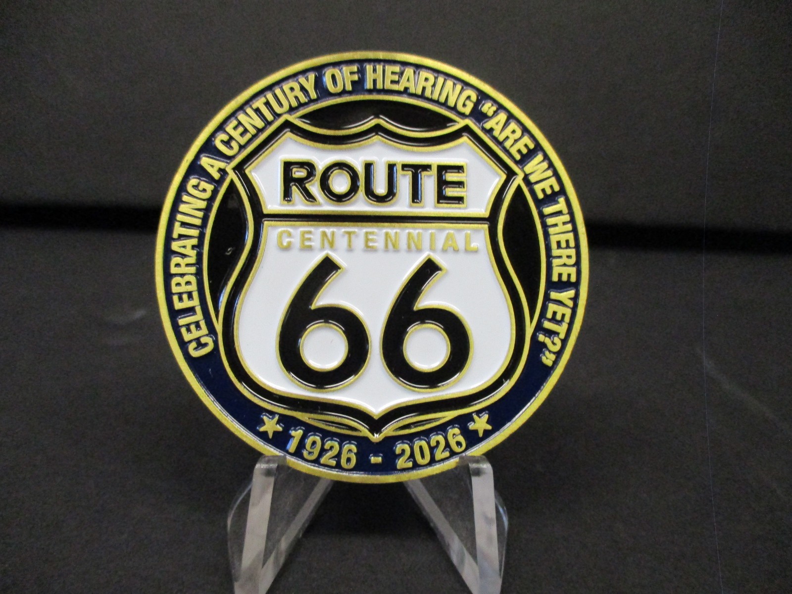 ROUTE 66 100th ANNIV CHALLENGE COIN W/HIGHWAY PATROL LOGOS, L@@K 