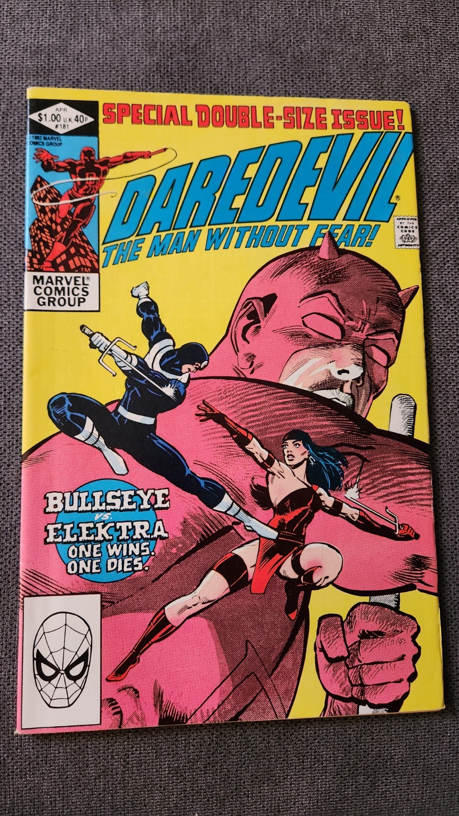 Daredevil 181 Death of Elektra Comic Book, Frank Miller 1982