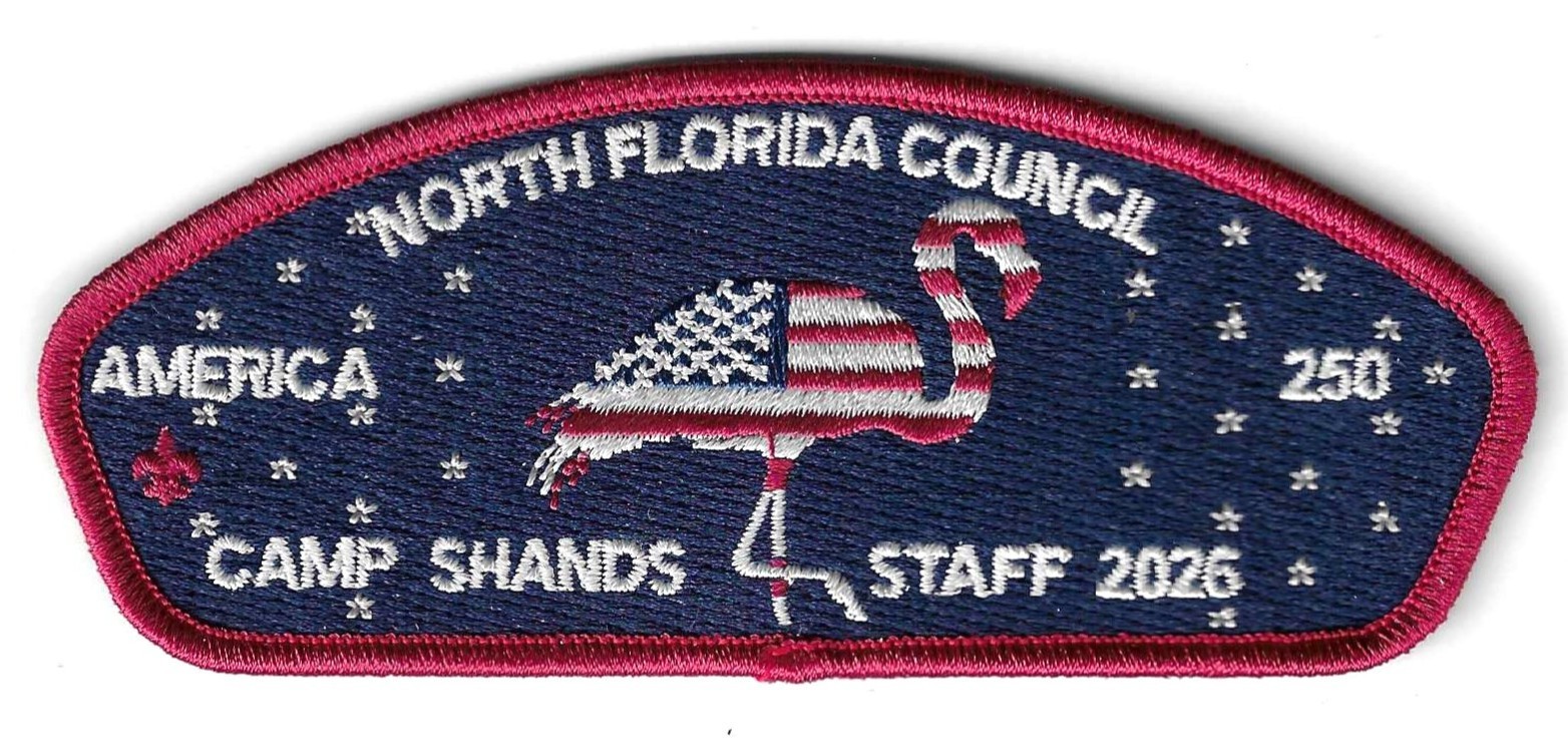 2026 North Florida Council Camp Shands Staff America 250 CSP Echockotee Lodge200