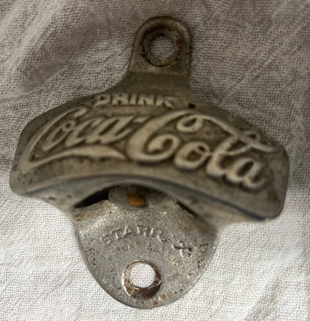 Coca-Cola Vintage Starr X Wall Mount Bottle Opener #78 Silver Original