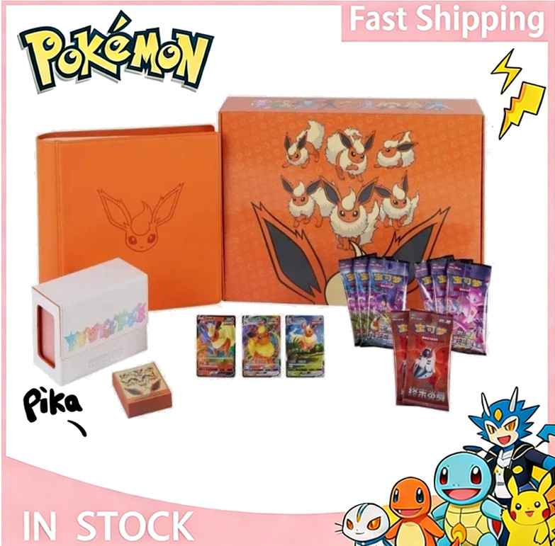 Pokemon TCG S-Chinese 2024 Eevee GX Gift Box Flareon Box Exclusive New & Sealed