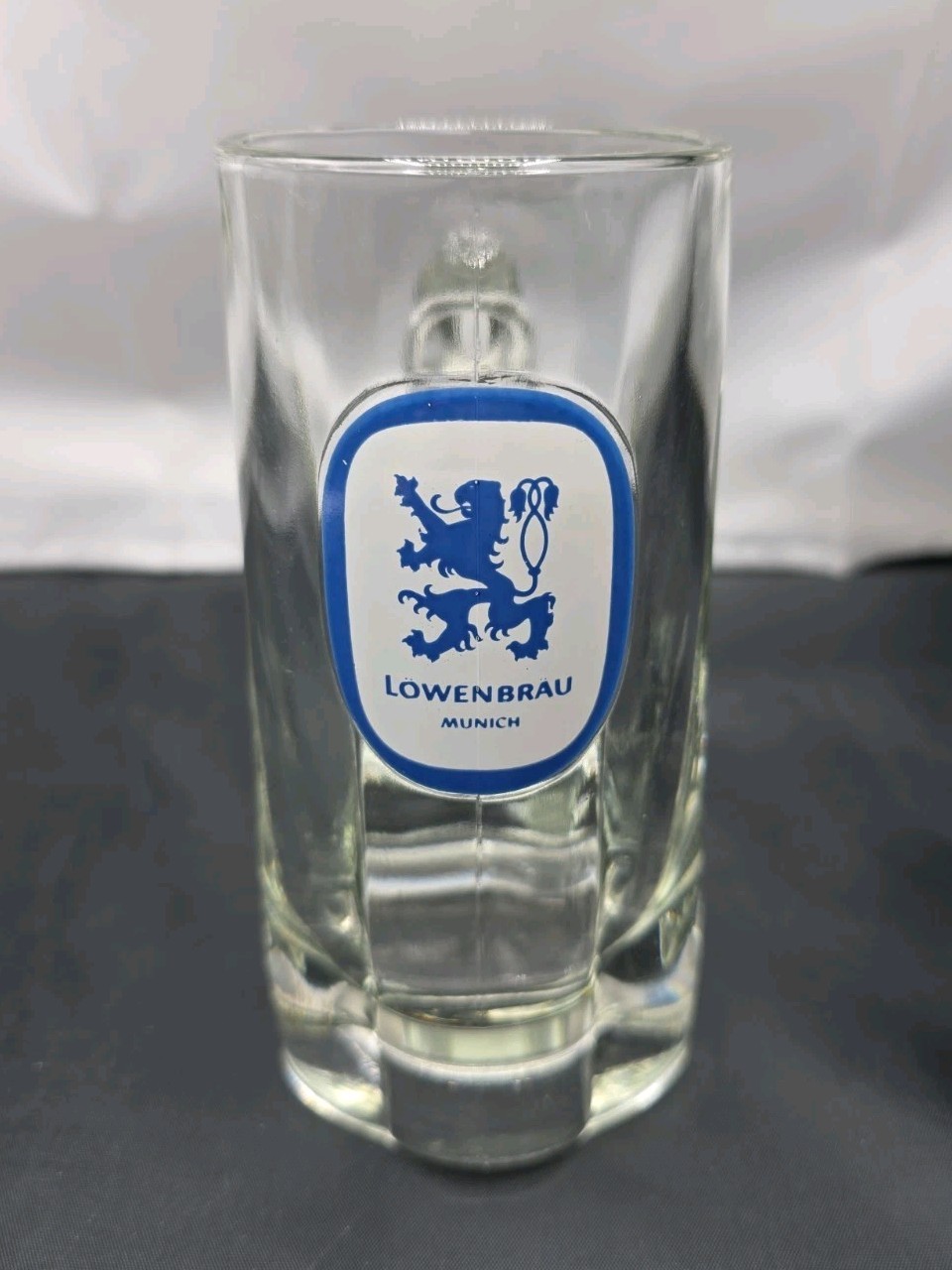 Vintage Lowenbrau Munich  Heavy Glass Beer Mug Beer Stein