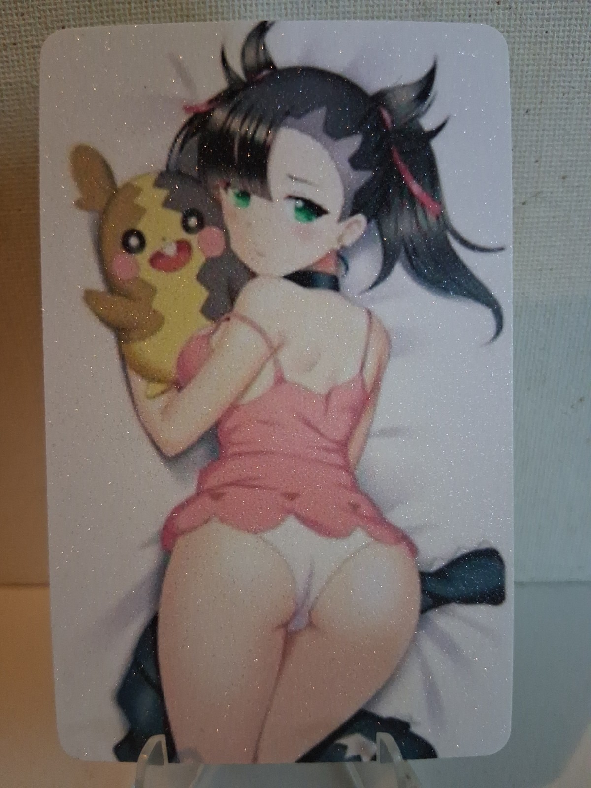 Pokémon Marnie Glitter Anime Trading Card 