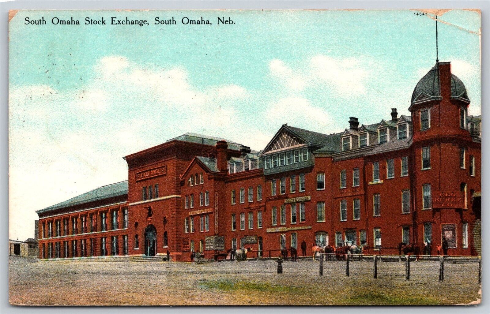 Postcard South Omaha Stock Exchange, South Omaha, Nebraska 1909 P130