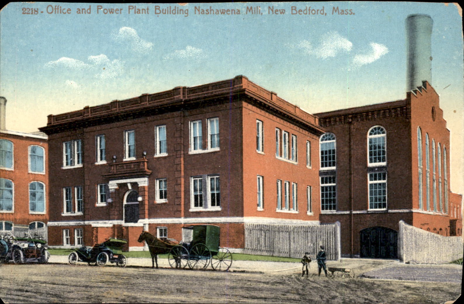 New Bedford MA Office and Power Plant Building c1900s-10s Vintage Postcard