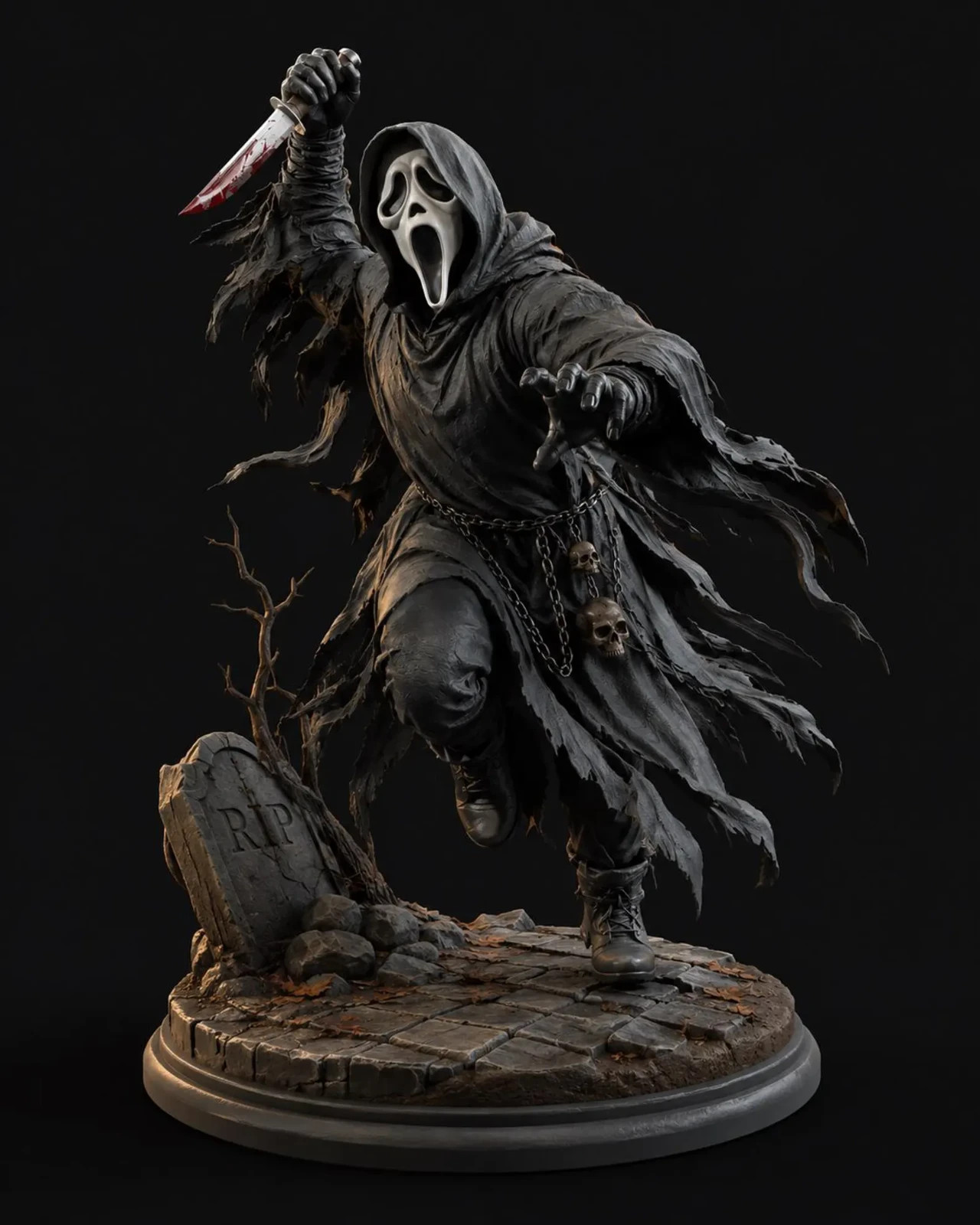 Ghostface Running Sculpture Statue Model Kit size choices Unpainted/Unassembled
