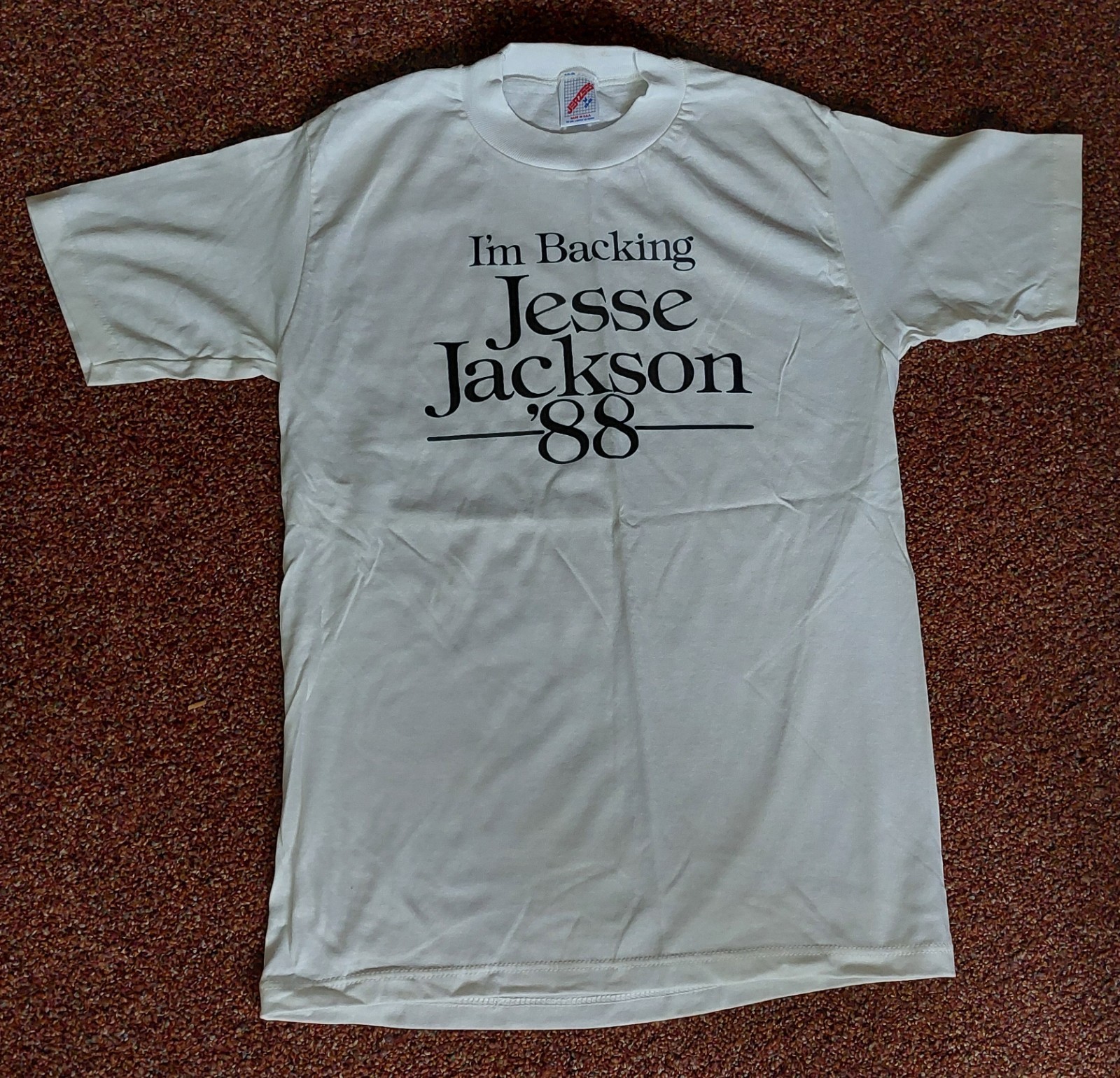 Jesse Jackson t-shirt from 1988 presidential campaign. Collectible small size