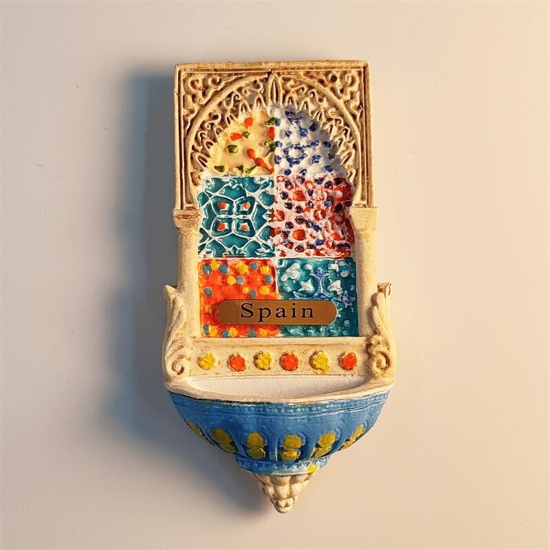 Spain Granada Alhambra Palace Mosaic pattern Tourist Souvenir 3D Fridge Magnets Spain Granada Alhambra Palace Mosaic pattern Tourist Souvenir 3D Fridge Magnets