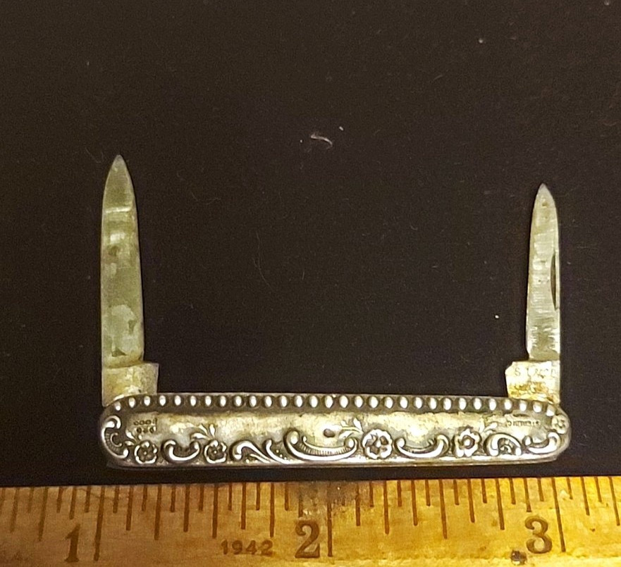 Antique Sterling Silver Pocket Knife German 925 1000 S.I. & Co. Solingen Vintage